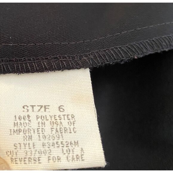 Donna Ricco Black Button-Front Dress Short Sleeve Collared Size 6 - Picture 4 of 11